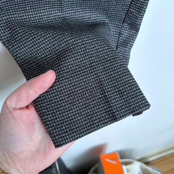 Rachel Roy Houndstooth Tapered Ankle Crop Satin Pants - Picture 6 of 8